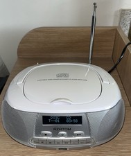 Azatom CD Boombox DAB FM Radio Speaker CD Player Headphone White Zenith Z2