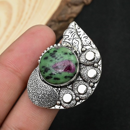 Ruby zosite gemstone handmade - ruby,