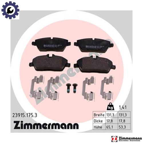 Brake pad set disc - set,
