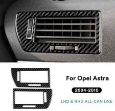 Vauxhall Astra H MK5 2004-2010 Carbon Fibre Dashboard Air Vent Trim Surrounds