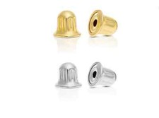 14K Solid Gold Screwbacks. A Pair of Earring Backs. Backing Only. 3x3.5mm