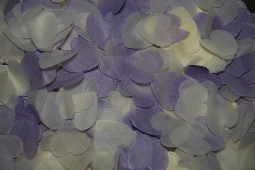 Lavender white confetti - white,