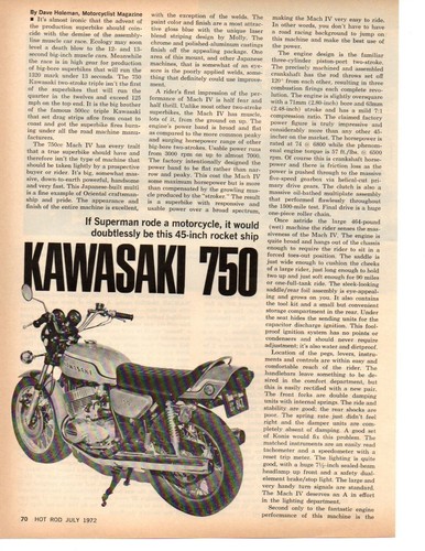 1972 kawasaki 750cc mark - mark, iv