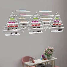 10Pcs Wall-mounted Nail Polish Triangular Nail Polish Racks 5-tier Display Racks