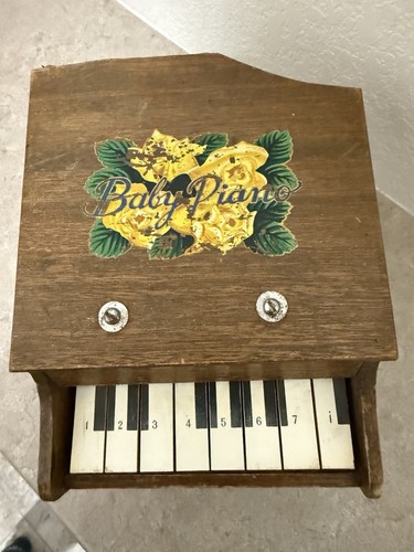 Vintage wooden toy piano baby - vintage,