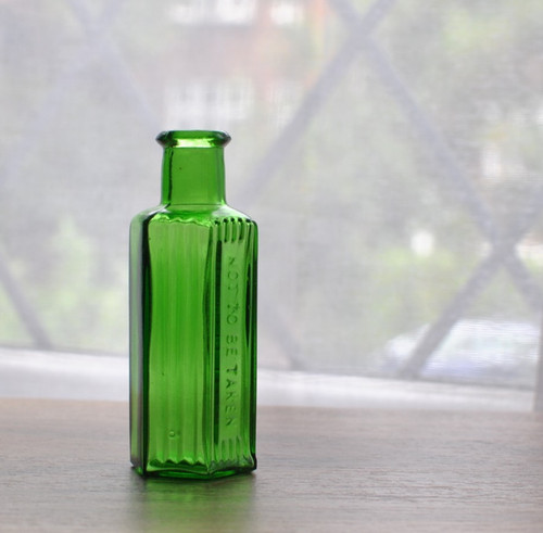 Green victorian poison bottle - victorian,