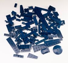 Dark Blue Lego Bricks, Mixed Job Lot, Slim Bricks, Plates, Capping, Smalls, 75g