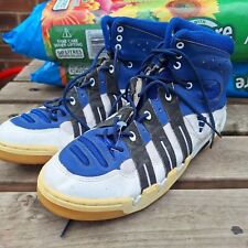 Vintage Adidas Torsion Trainers Mens Size 9 Blue High Tops Trainers 1998 43 1/3