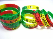 100pcs Bob Marley RASTA rubber