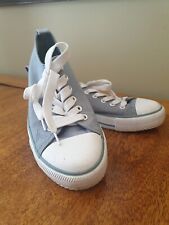 PRIMARK Pumps Blue & White Canvas Flats Plimsolls Shoes UK Size 5 EU 38