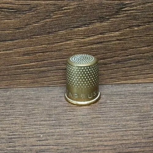 Brass thimble inscribed - inscribed,