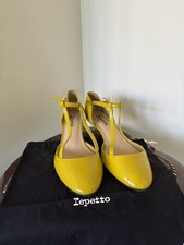 Repetto Patent Yellow leather Tango shoes Low heel & Ankle Strap Eu 41 UK 6.5 -7