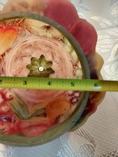 Pair 1930's Boudoir Lamp Shades Reverse Painted. Nice