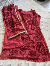 Designer Red Velvet 3 Piece