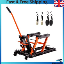 1500 LB Motorcycle Hydraulic Trolley Jack ATV Dirt Bike Stand Lift Foot Pedal