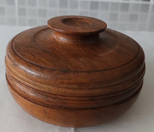 Vintage wooden carved trinket - vintage,