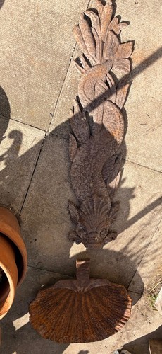 Cast iron oriental dolphin - iron,