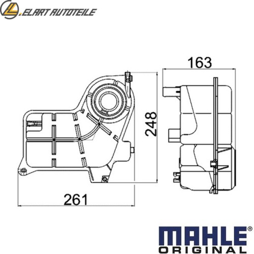 Expansion tank coolant - tank,