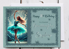 Ballerina Personalised Birthday Card Dance Daughter Granddaughter Niece Sister