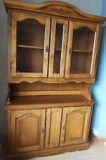 dresser display cabinet with carved design