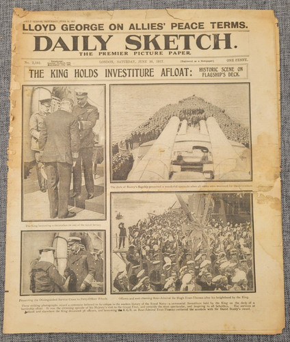 Daily sketch ww1 king holds - ww1,