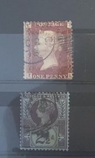 Victoria penny red plate - gb,