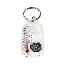 Hiking Compass With Temperature Gauge Portable Mini Compass Key Ring For Camping