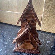 Russian Folk Art Wooden Design Of Orthodox Church 19 Cms