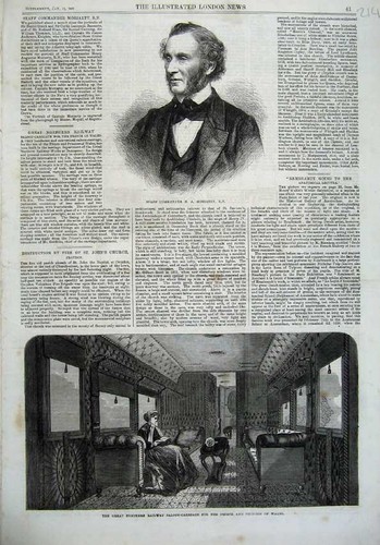 Old antique print 1867 - old,