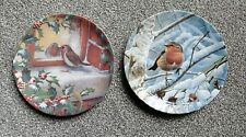 Lot of 2 x 8" Wedgewood Plates with Robins-Banbury Mint -Winter Dawn/ Reflection