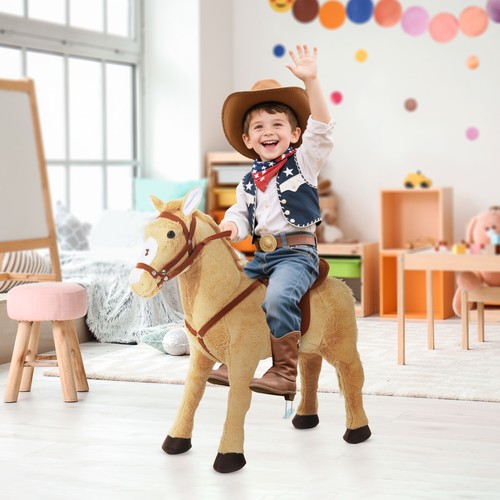 Kids ride standing - kids, horse