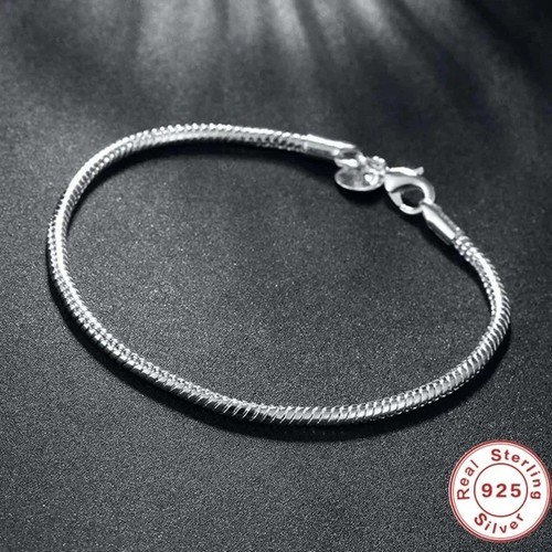 925 sterling silver - silver, snake