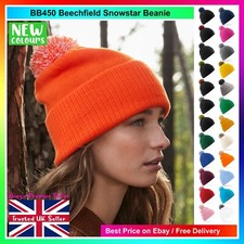 BEECHFIELD BOBBLE HAT - Snowstar Beanie - Soft Touch Acrylic - Free Delivery