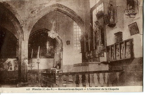 Plouha chapel interior - chapel,