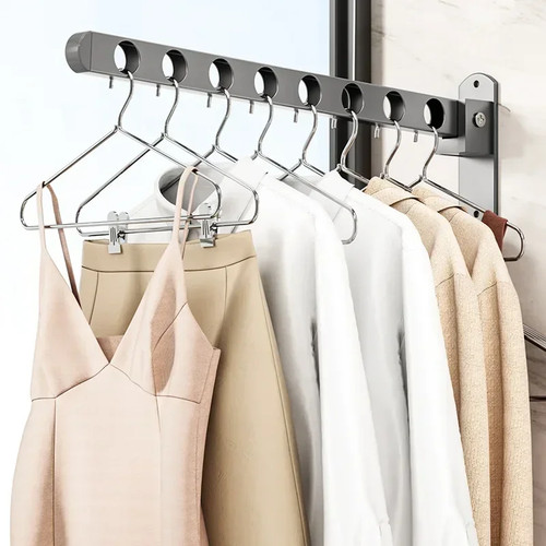 Wall mounted folding clothes - folding,