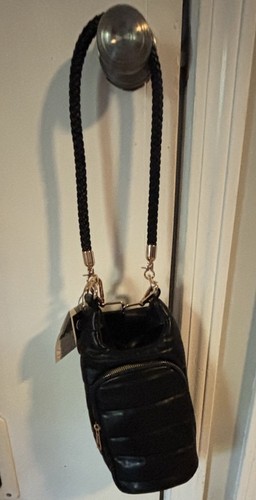 Black lacquer hydrobag puffer - lacquer,