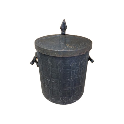 Vintage metal log - metal,