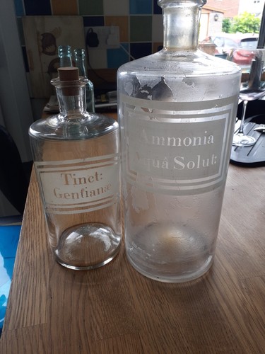 Apothecary bottles glass - 2, x