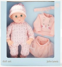 John Lewis & Partners Doll Set With clothes baby closing and open eye toy presen