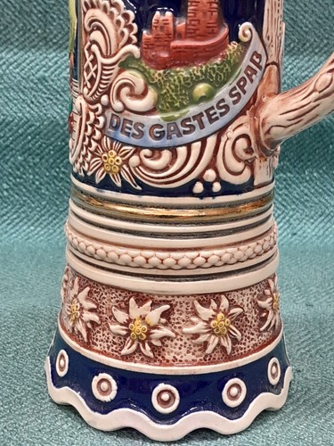 Vintage ceramic lidded beer - vintage,