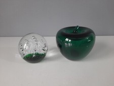 Hollow Green Apple Paperweight