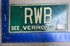 Vermont License Plate Tag VT