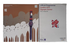 LONDON 2012 OLYMPIC PARALYMPIC BUNDLE 2x PROGRAMMES + SWATCH GAMES MAKER WATCH