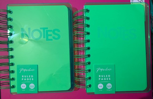 Paperchase notebook x2 - paperchase, a6