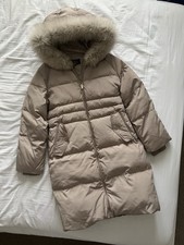 GGPX Women’s Down Puffer Coat -Detachable Real Fox Fur Trim Hood -Mint condition