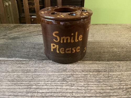 Vintage stoneware toothbrush