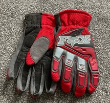 MOTO X FOX ' DIRTPAWS ' gloves RED / 1980's vintage ‘ EVO ‘ class / NOS ( RARE )