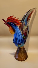 Absolutely Spectacular Large Vintage Murano Glass Rooster Cockerel 16" Tall