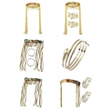 Cosplay Egyptian Headband Golden Color Snake Shape Bangle Carnivals Headpieces