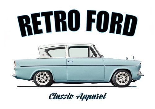 Ford anglia shirt - t-shirt., retro